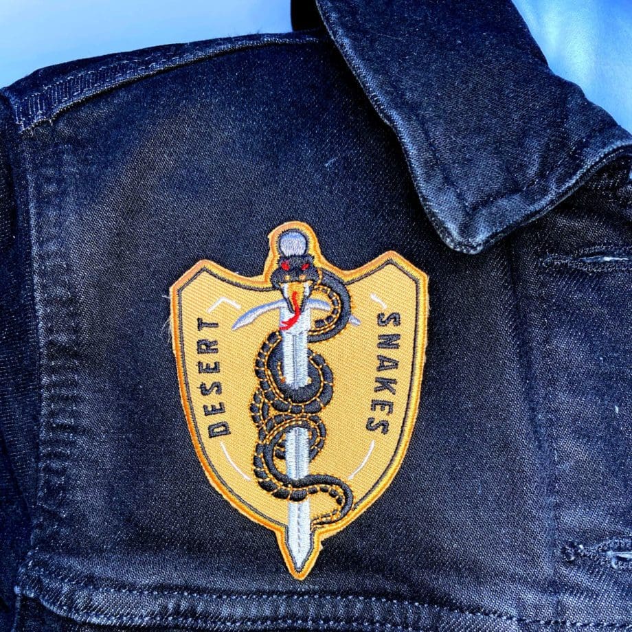 Sons Of War Team Desert Snakes embroidered patch.