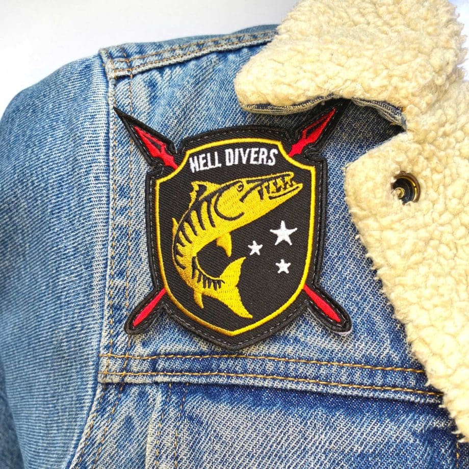 Hell Divers Team Barracuda velcro patch.