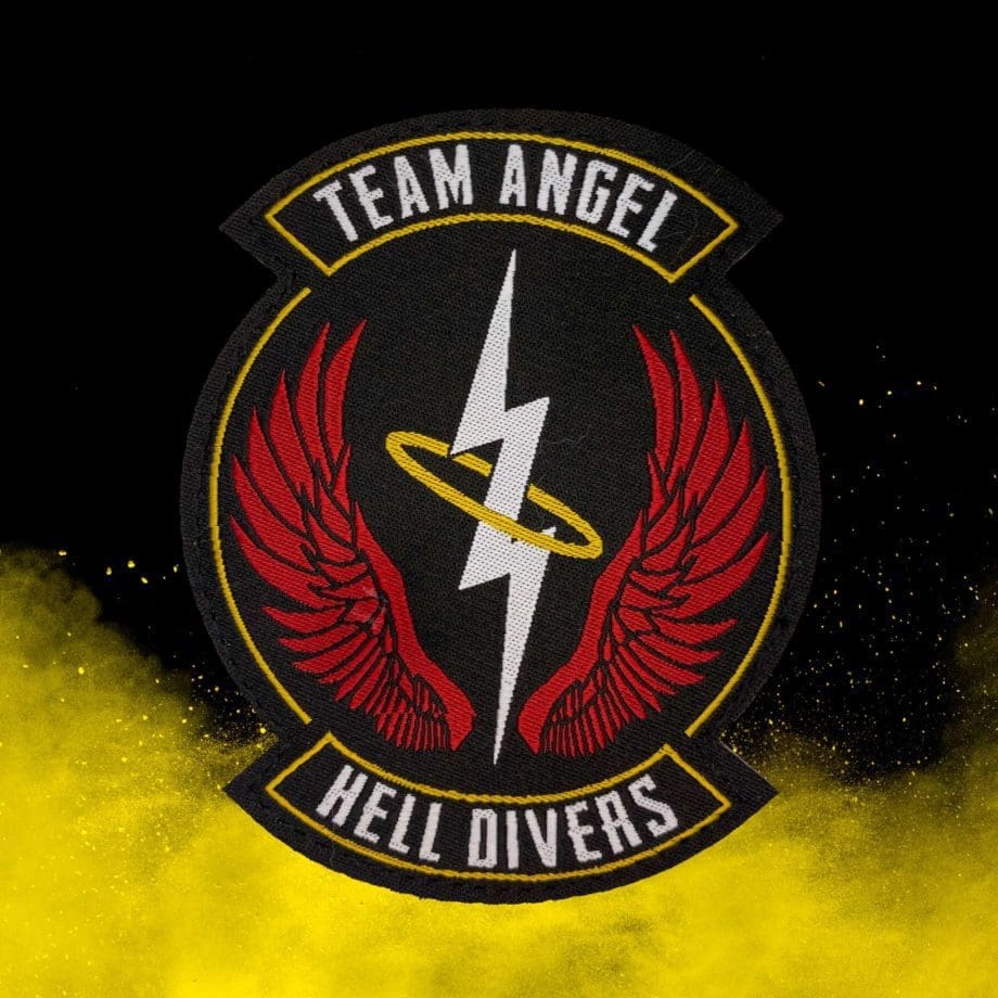 Hell Divers Team Angel velcro patch.